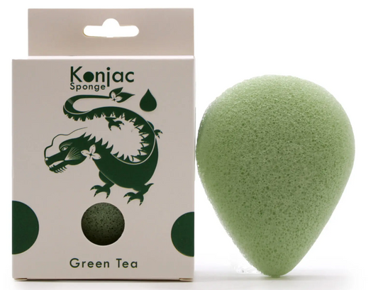 Konjac-Gesichtsschwamm mit Grüntee