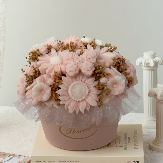Kerzenbouquet „Rosé Elegance“